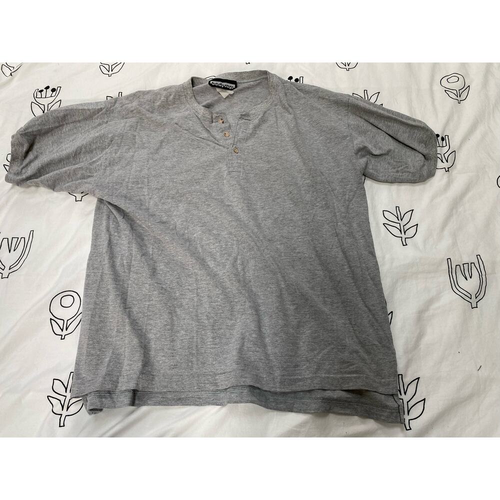 Body Rags Gray Henley T-Shirt